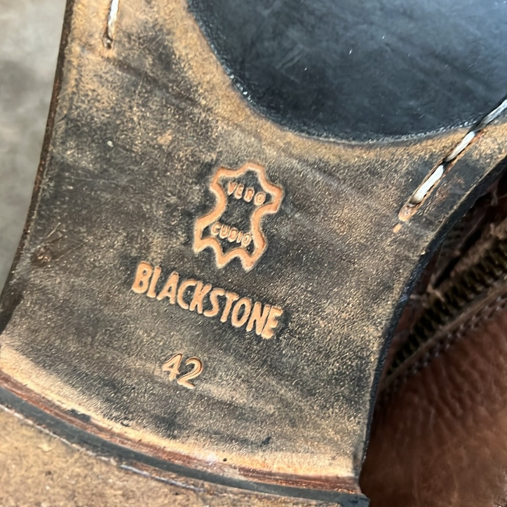 Blackstone Leather Side Zip Brown‎ Ankle Boots Size EU42 US 10.5 EUC 
 42 - Picture 10 of 15